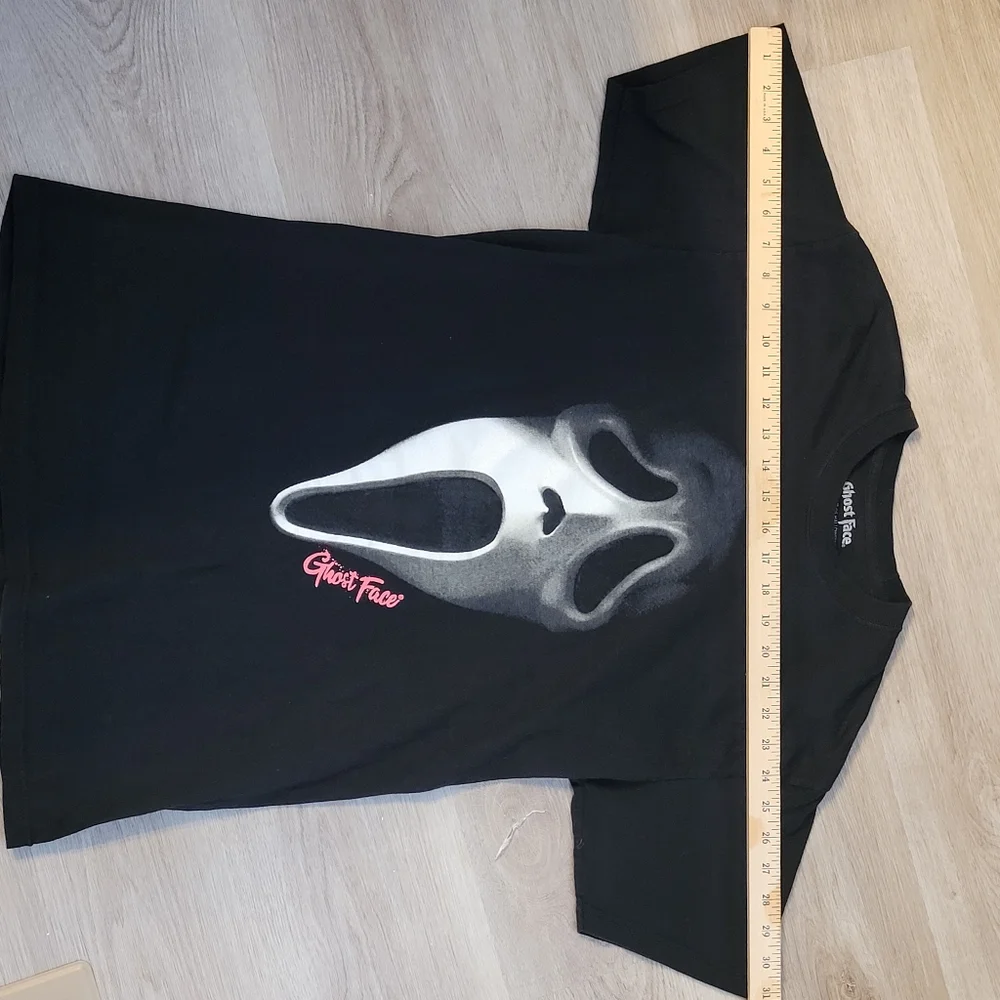 Ghost Face Scream Movie Horror Villain Black T-shirt Unisex M (38 / 40) - Picture 6 of 12